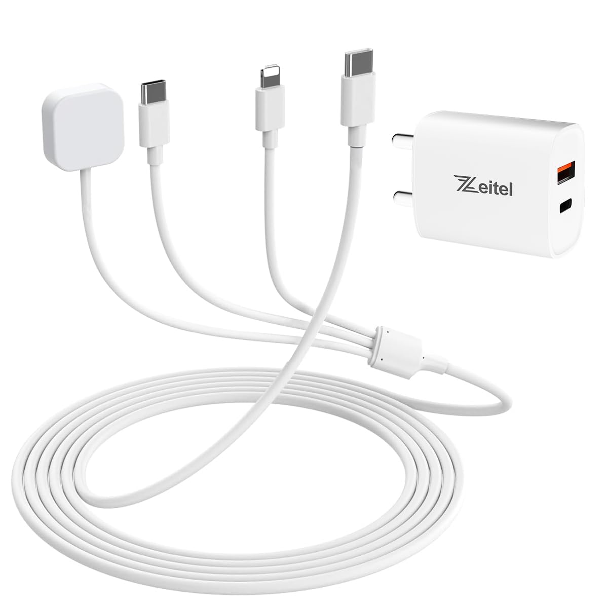 Zeitel 20W Fast Charging Power Adapter with 3 in 1 USB C Wireless Charger Universal Power Adapter USB C Charging Cable for 15/15Pro/15Pro Max/14/13, Samsung S21 Zeitel 20W Fast Charging Power Adapter with 3 in 1 USB C Wireless Charger Universal Power Adapter USB C Charging Cable for 15/15Pro/15Pro Max/14/13, Samsung S21